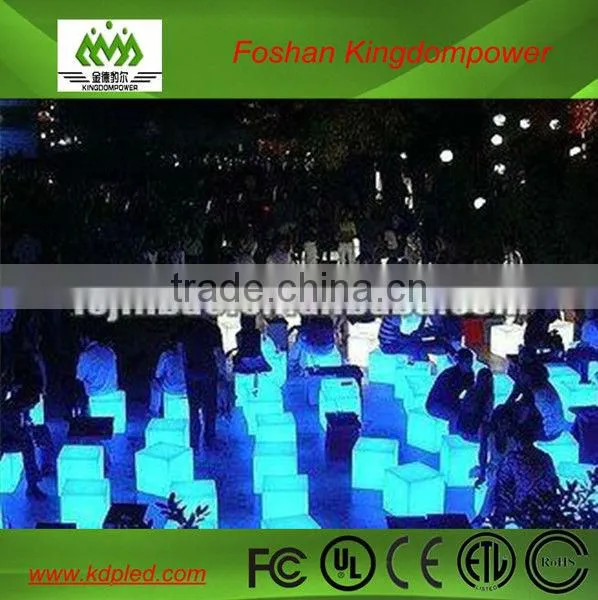 Modern cordless RGB rechargeable led illuminated shine square