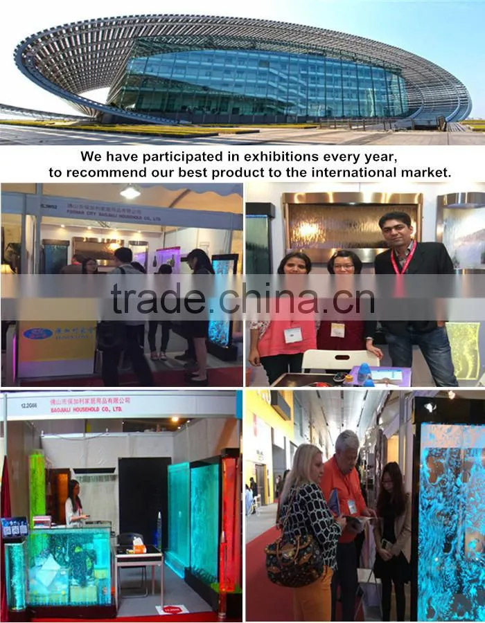High quality LED vortex acrylic water bubble wall panel Office Partitions