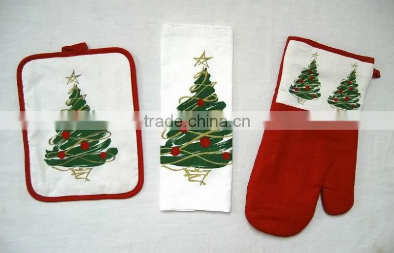 Christmas gifts Kichen Textlie Sets Apron sets Oven Glove sets Tea Towel Sets