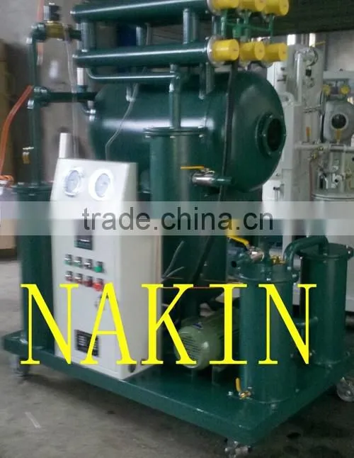 High Quality Nakin ZY Single Stage Vacuum Transformer Oil Purifier
