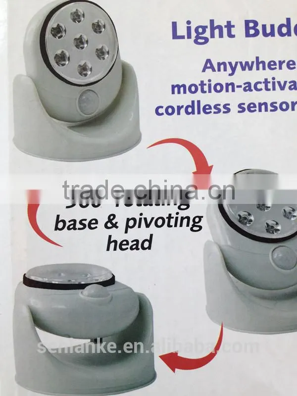 2014 hot!!!! 360 wireless LED motion sensor light with CE