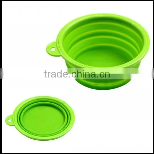 Cute Foldable Dog Cat Pet Silicone Travel Feeding plastic Bowl Water Dish Feeder,custom plastic pet bowls manufacturer