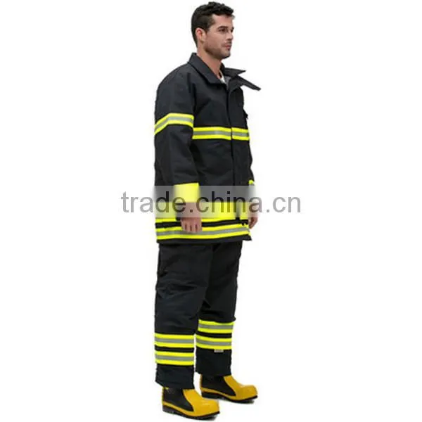 High visibility fireman workwear safety reflective clothing