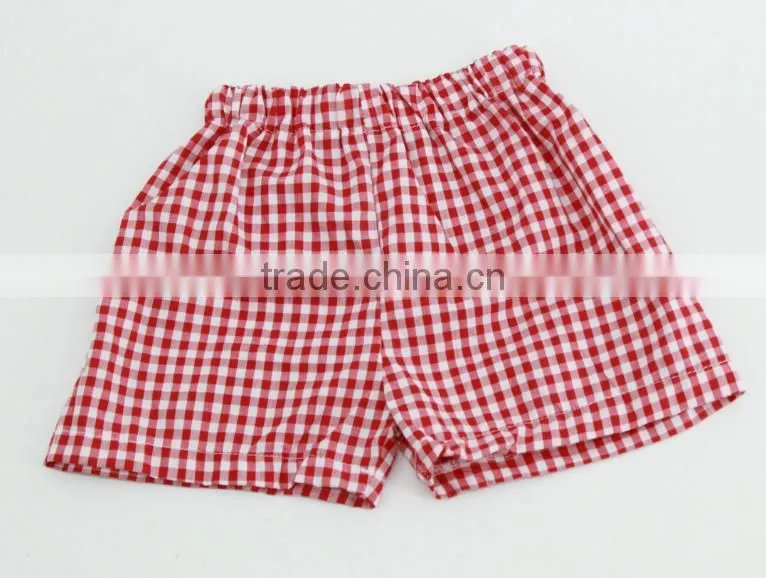 Children Summer Icing Pants Wholesale Kids Girl Red Gingham Short Pants Baby Girls Plaid Leggings