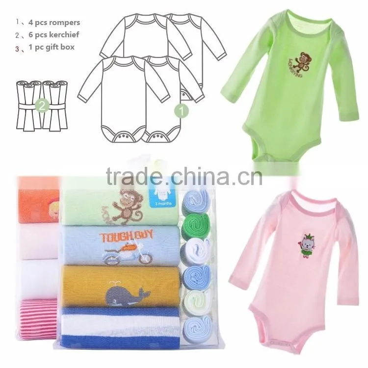 rompers baby girls boys/baby long sleeve rompers