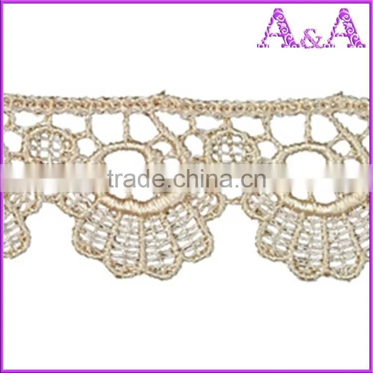 pretty ladies embroidery cotton flower lace trim black lace