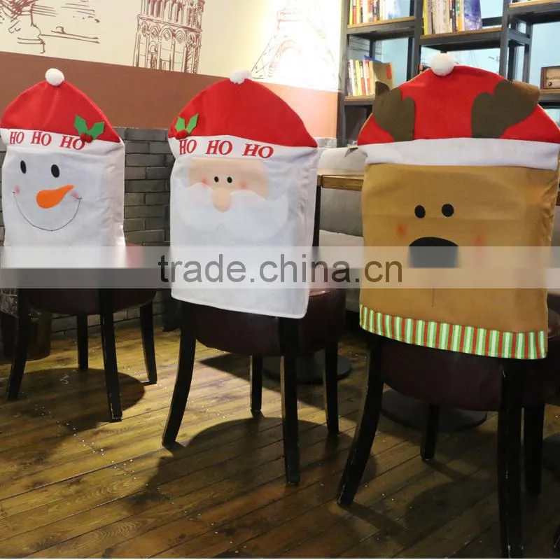Christmas Holiday Festive Decoration Santa Claus Cheap Chair Covers For Sale