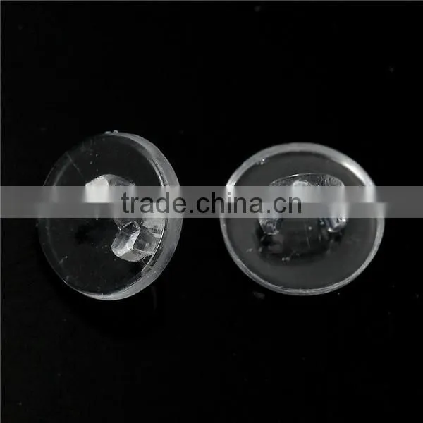 Wholesale Scrapbooking Single Hole Round Transparent Clear Plastic Sewing Shank Buttons