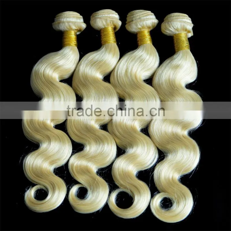 2016 factory price honey blonde brazilian hair weave, body wave blonde hair weave