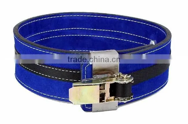 Lever buckle Genuine leather Power weight lifting belts