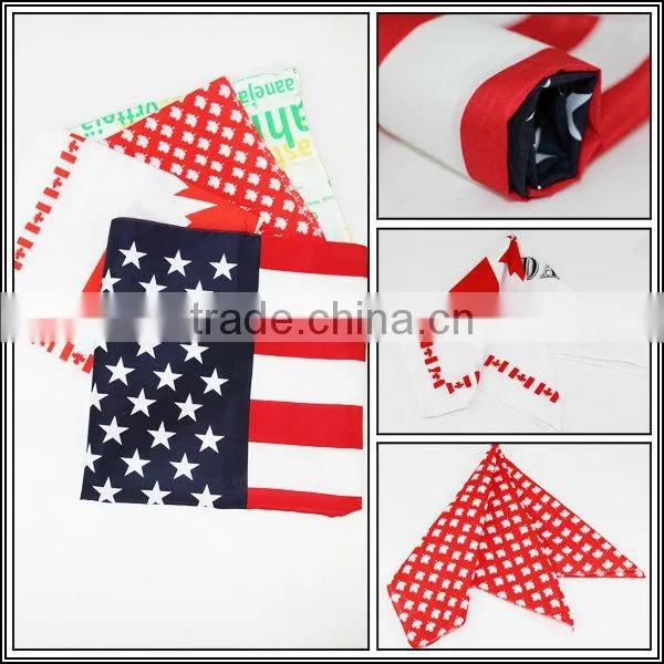 Printed World Cotton Flag Handkerchief