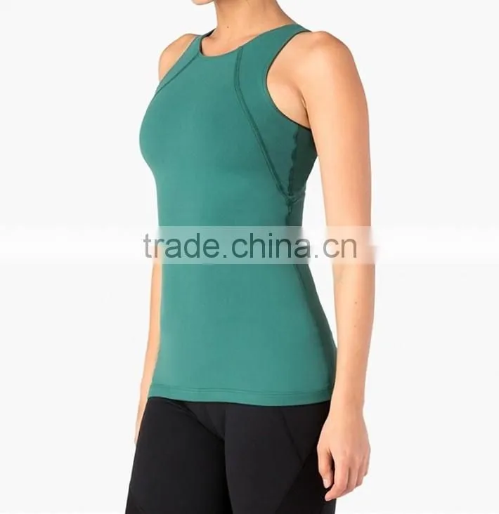 2016 OEM New Sexy Young Stripe Sleeveless Women Sport Tank Top / yoga wear