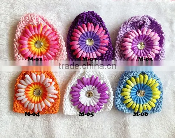 knitted daisy beanie baby hats