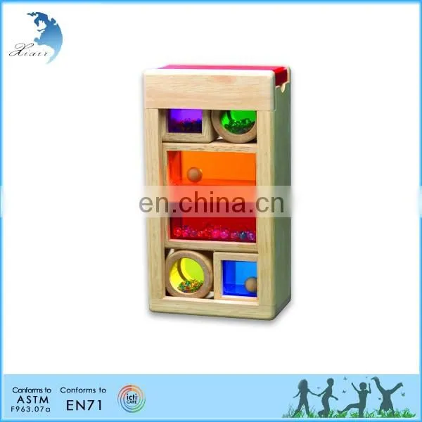 children eco-fashion wood montessori training blocks toys