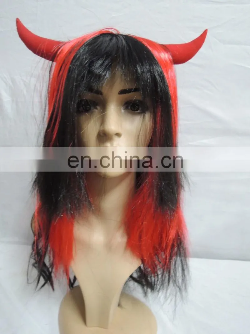 Women Devil Halloween wig with Horns