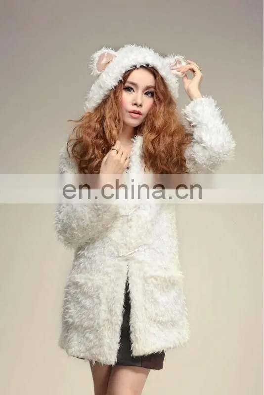 2012 white snow sweet lady winter collection coat