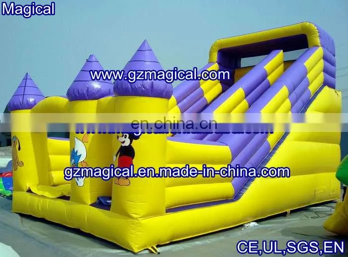 Colorful for steeple in fairy tale inflatable slide