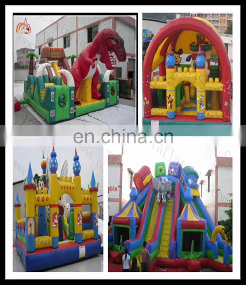 Attractive inflatable fun city, big inflatable bouncy games, inflatable combo slid fun land city
