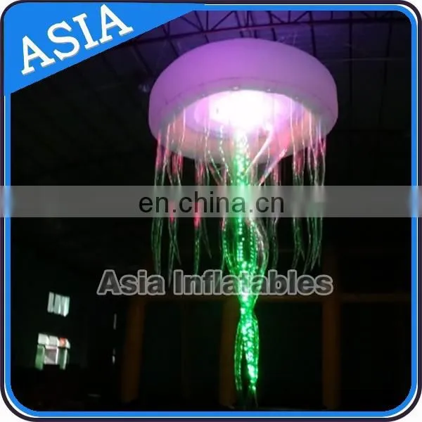 Party jellyfish night lighting/ hanging led inflatable jellyfish