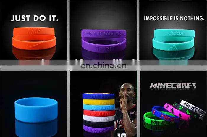 Printed Technique Europe Regional Feature glowing silicone bracelet