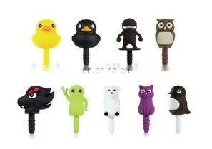 Customize Mini Peguin Dustproof Plug Earphone Jack Accessory for Mobile Phone