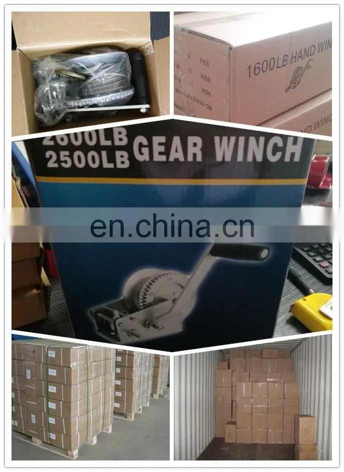 US Model Small Hand Winch 600lb With Black Strap