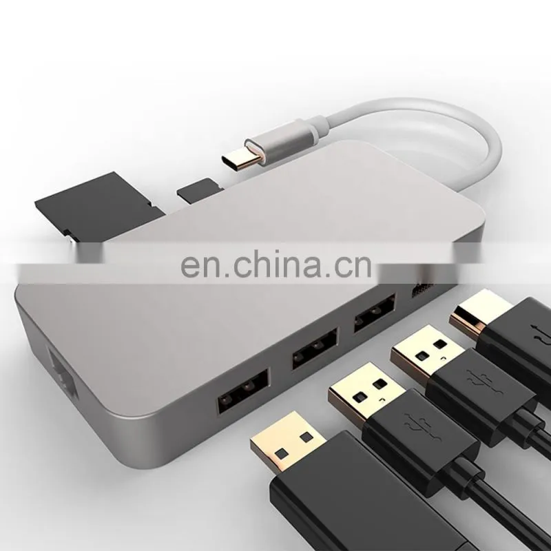 shielding external signal interference type c 8 in 1 adapter