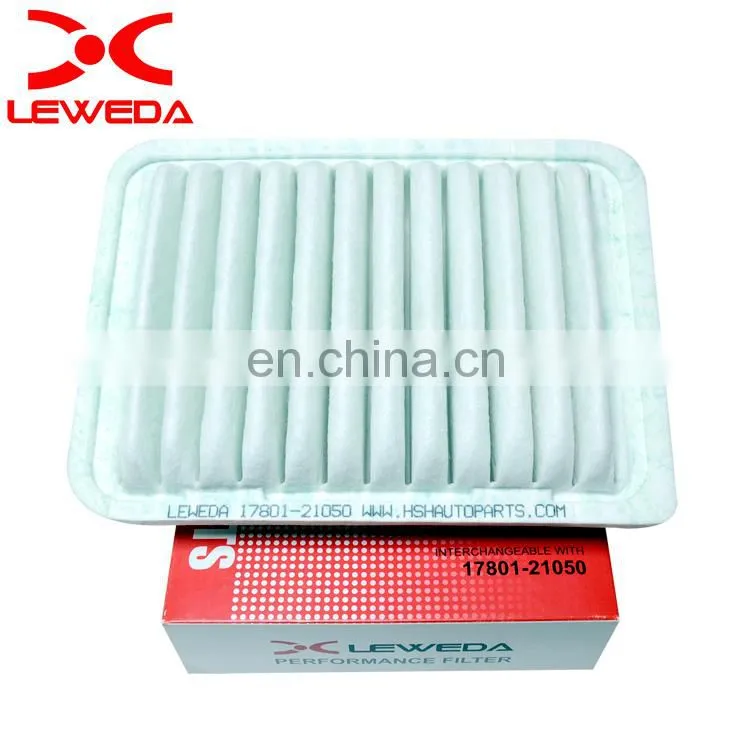Car air purifier filter 17801-21050 leweda air filter for Japanese car parts