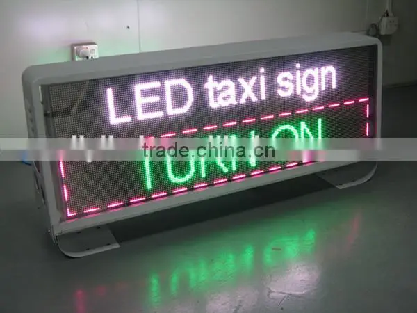 Waterproof hot Sale Outdoor 3G/WIFI Wireless Bus/Car/Truck Roof LED Taxi Top Advertising Sign from Shenzhen China