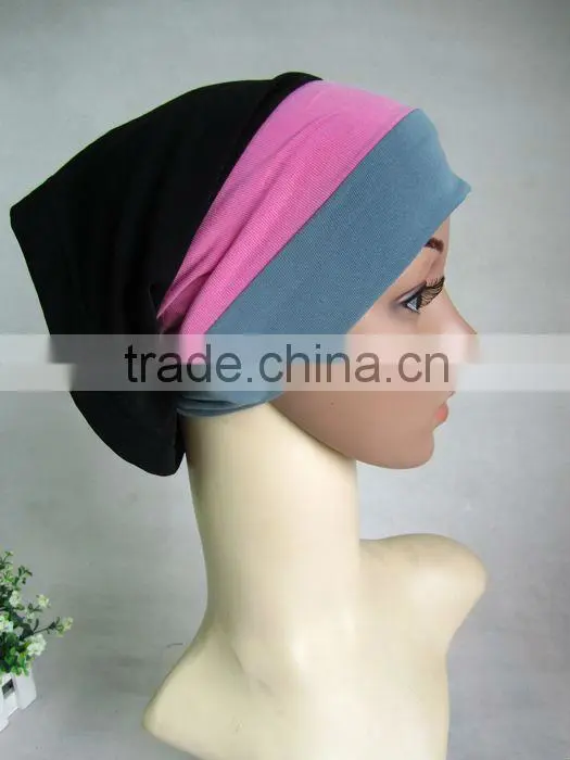 A560 fashion TWO PIECES elastic MUSLIM lycra HIJAB