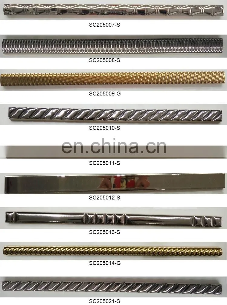 Listello gold filled pencil border tile for bathrooms