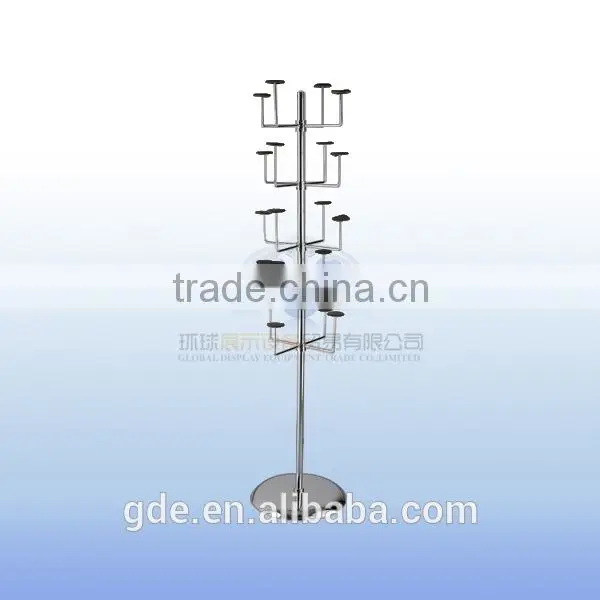 Metal adjustable chrome store fittings display rack