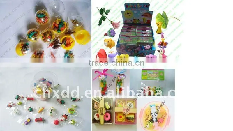 wacky cat design shaped eraser fod children