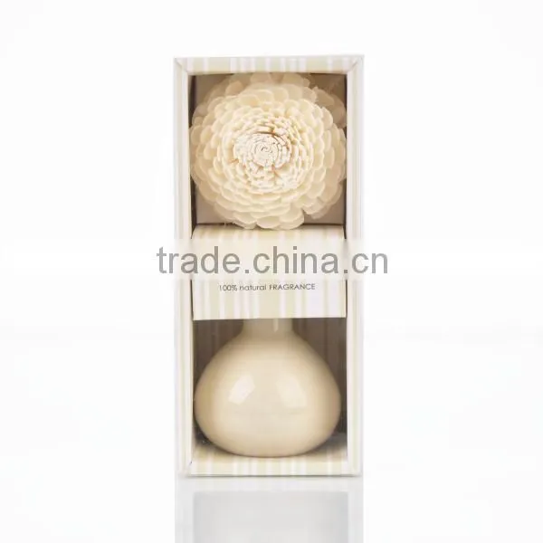 50ml Home fragrance Sola Flower Diffuser with ceramic jar, air fresher gift set SA-1342