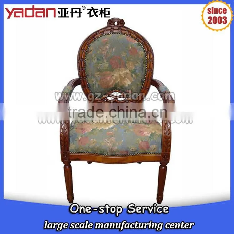 Comfortable simple carving wooden dining armchair