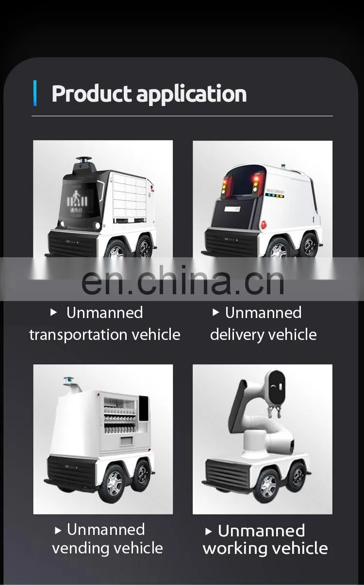 High speed customized 30km/h unmanned inspection vehicle UGV-11 unmanned delivery robot with 200kg payload