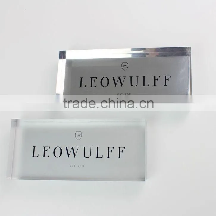 acrylic nameplate acrylic block logo table display TL101