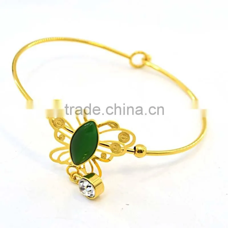 new fashion girls tops jewelry gold models bracelet metal butterfly charms bracelet