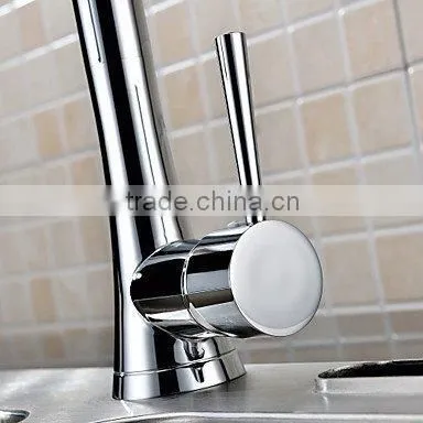Brass Single Handle Flyway Kitchen Faucet Chrome Plated