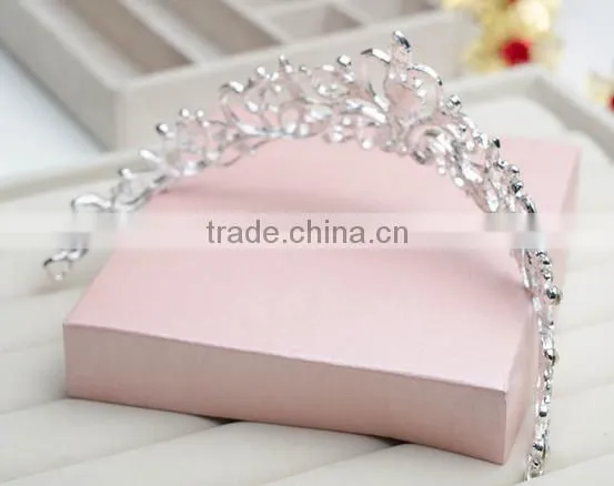 Gorgeous Sparkling Silver Big Wedding Diamante Pageant Tiara Hairband Crystal Bridal Crown For Bride