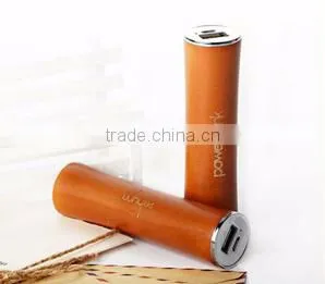 wooden tube universal portable power bank 2600mah