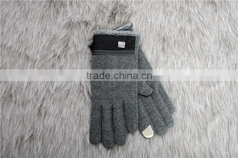 Men's Touch Screen Gloves , Fashion Full Finger Cycling Gloves With Warm fluff