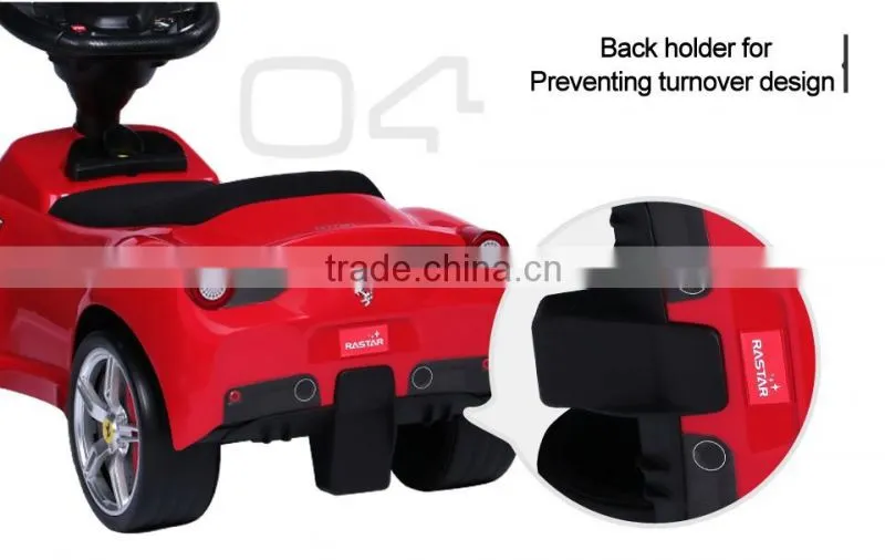 Rastar toy shopping Ferrari licensed ride on car baby walker toy car