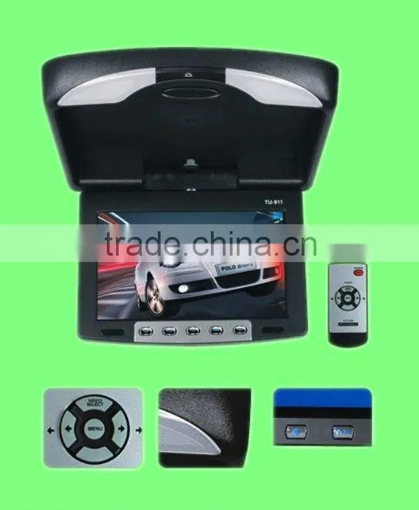9 inch motorized flip down monitor, roof mount monitor