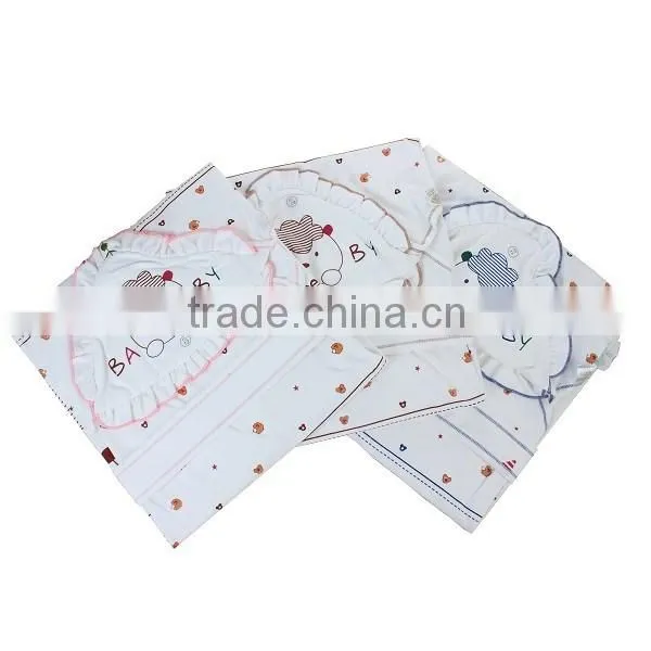 BB-MS-023 Plain White Polka Dot and Cute Cartoon Pattern Baby Hooded Towel
