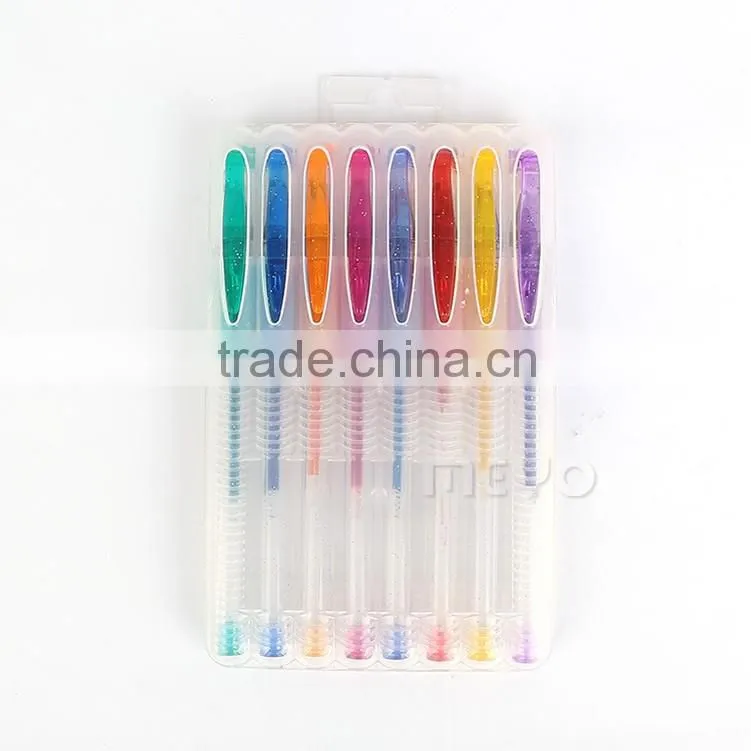 Business gift custom logo clipped gel ink pen with packing box