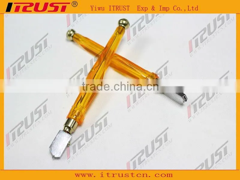 glass cutter with tungsten carbide scribing wheel tip