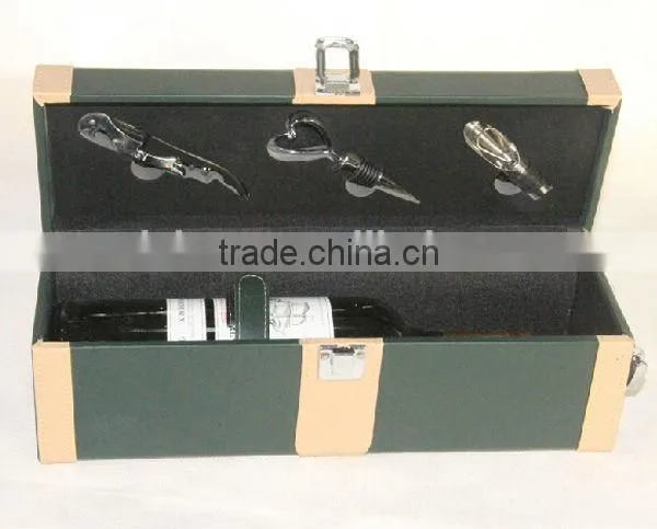 2015 Handmade High Quality leather box for wine glasses