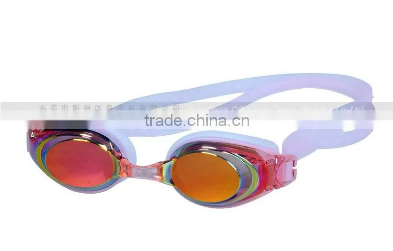 2015 New Colorful silicone swim goggle factory china