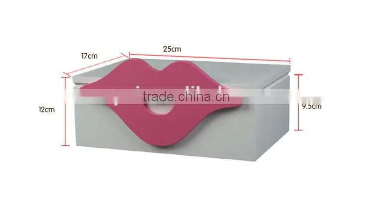high quality wooden jewelry kiss sexy pink creation gift saving wooden box with pull grid varning custom logo
